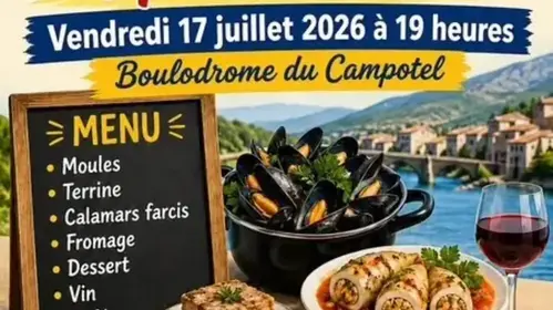 Repas de l'été Roquebrun pétanque 